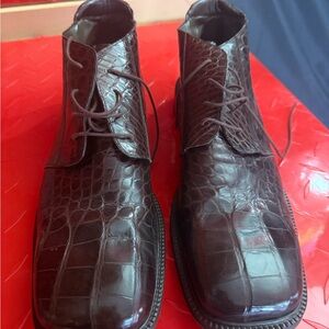 Men’s size 15 brown croc dress shoes ankle